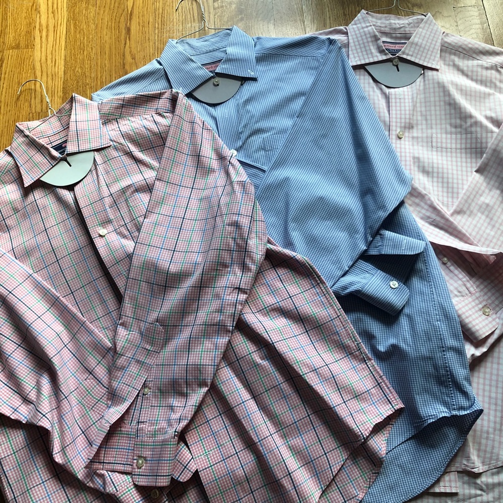 Vineyard Vines Button Down Shirts medium pink blue